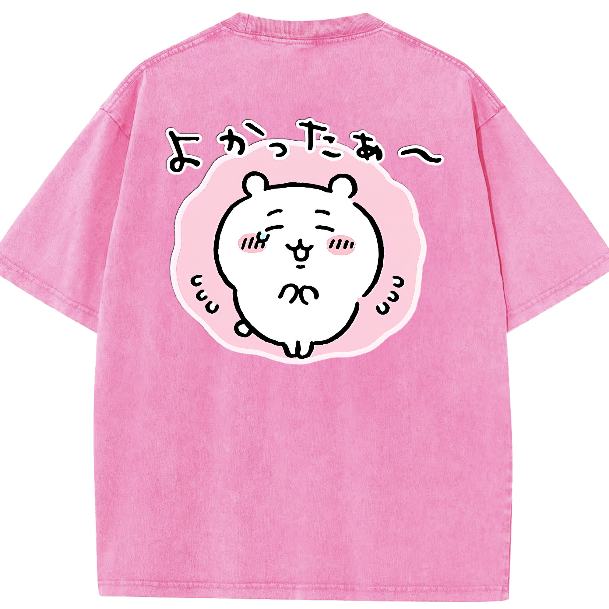 （画像用） ちいかわ ちいかわ Chii-kawa chiikawa 綿100% ヴィンテージ風 半袖Tシャツ（背面プリント）